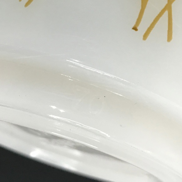 Vintage Glasbake Yellow Wild Flowers Set of 2 8oz Stackable Mugs - Picture 13 of 15